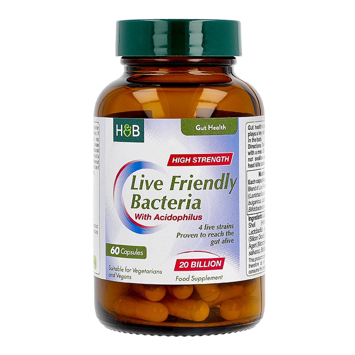Holland & Barrett Live Friendly Bacteria 20 Billion 60 Capsules